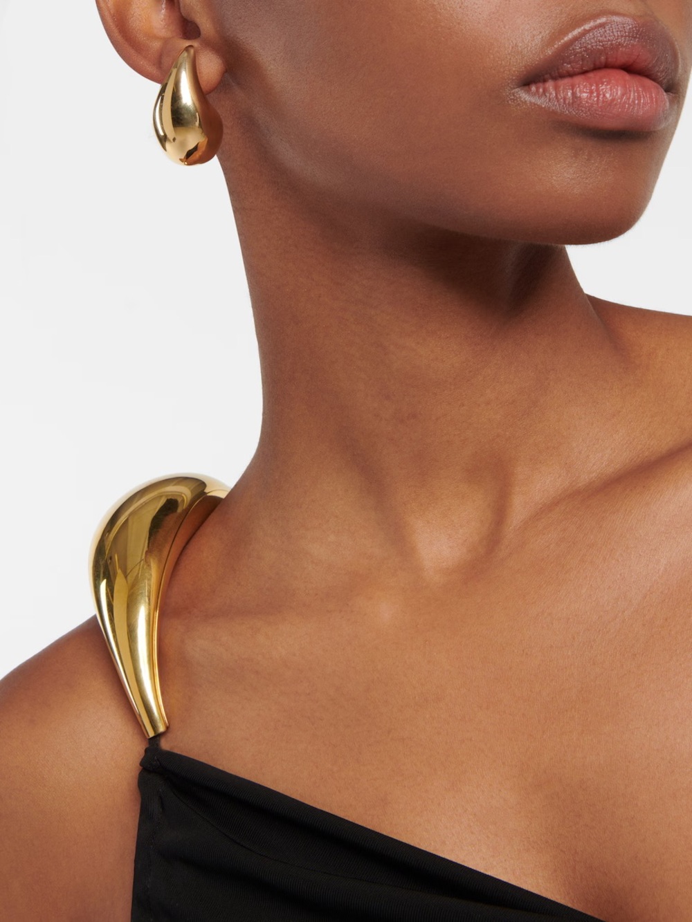 Bottega Veneta Small Drop Gold Earrings